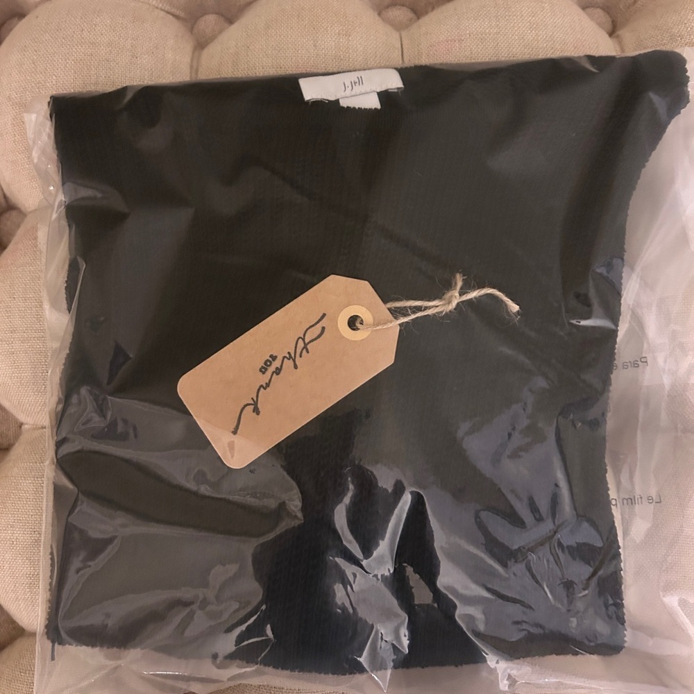 J. JILL Black Open-Weave Shimmer Knit Top – Size S - Picture 5 of 6